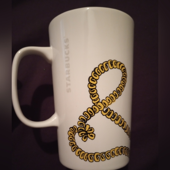 Starbucks ceramic mug. hello? Vintage Yellow phone. 2015. - Picture 2 of 3